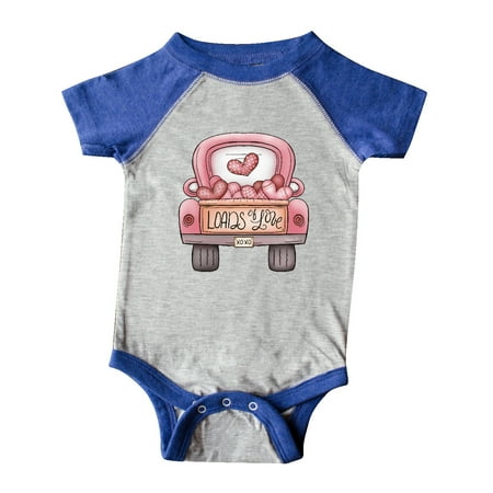 

Inktastic Loads of Love Valentines Day Pick Up Truck Gift Baby Boy or Baby Girl Bodysuit