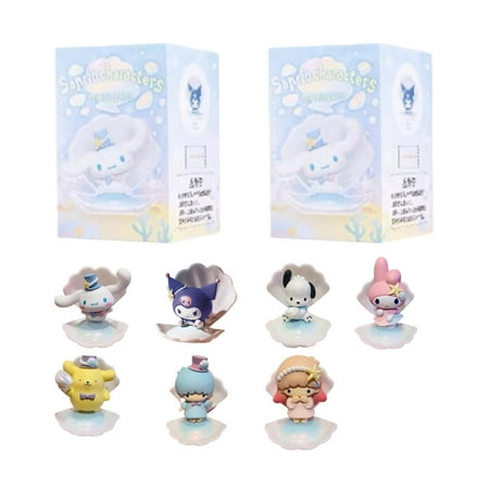 Cinnamoroll PomPomPurin Melody Little Twin Stars Kuromi Blind Boxes PVC Collectible Figure, Random Single Style