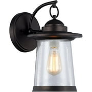 RADIANCE Goods Transitional 1 Light Rubbed Bronze Outdoor Wall Sconce 13" Height
