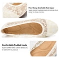 thumbnail image 4 of Ecetana Women's Ballet Flats Round Toe Floral Lace Flats with Elastic Strap Casual Dressy Shoes, 4 of 6