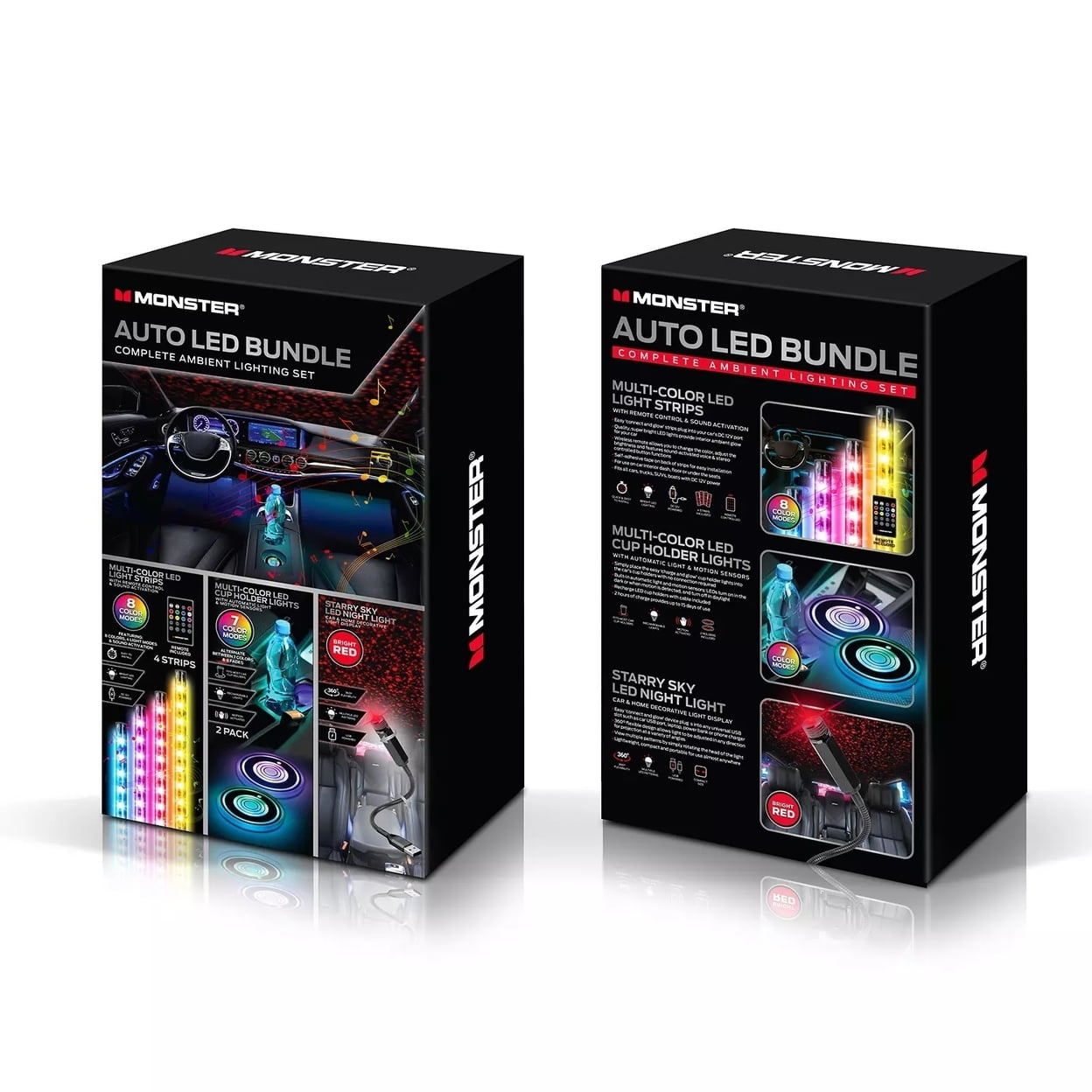 Monster 5 Piece Auto LED Lighting Kit Walmart