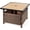 Brown, variant on NurtureTail Wicker Side Table with Umbrella Hole, Square PE Rattan Outdoor End Table for Patio, Garden, Poolside, Deck w/UV-Resistant Frame, Storage Space - Black