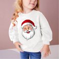 thumbnail image 2 of TFEOQRY Children Boys and Girls Long Sleeve Hoodless Christmas Sweatshirts Santa Claus Printed Sweatshirt White, 2 of 4