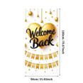 thumbnail image 2 of Welcome Back Banner with Rainbow and Pencils Colorful Backdrop for School Party Classroom Decoration Photography Props Festive Background Decor, 2 of 3