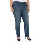 Just My Size Women's Plus-Size Slimming Classic Fit Straight-Leg Jeans ...