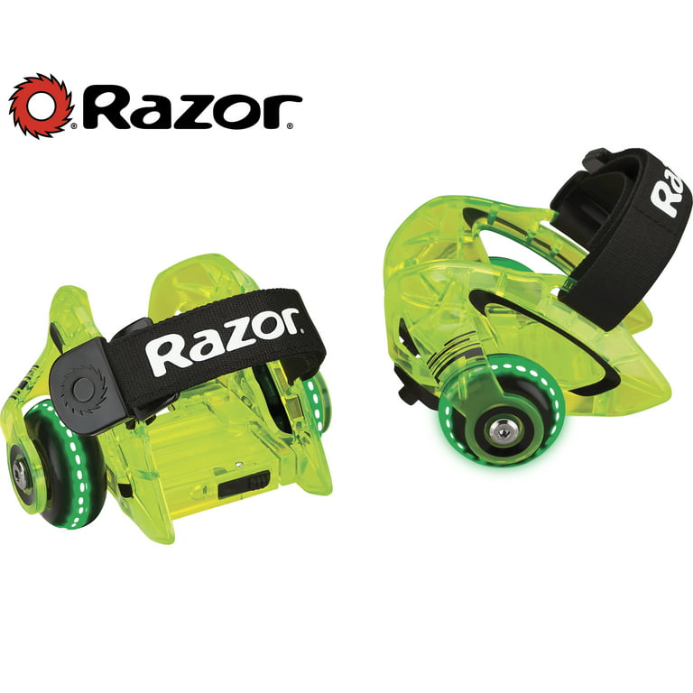 Razor Jetts DLX Heel Wheels - Neon Green, Wheeled Skate Shoes with