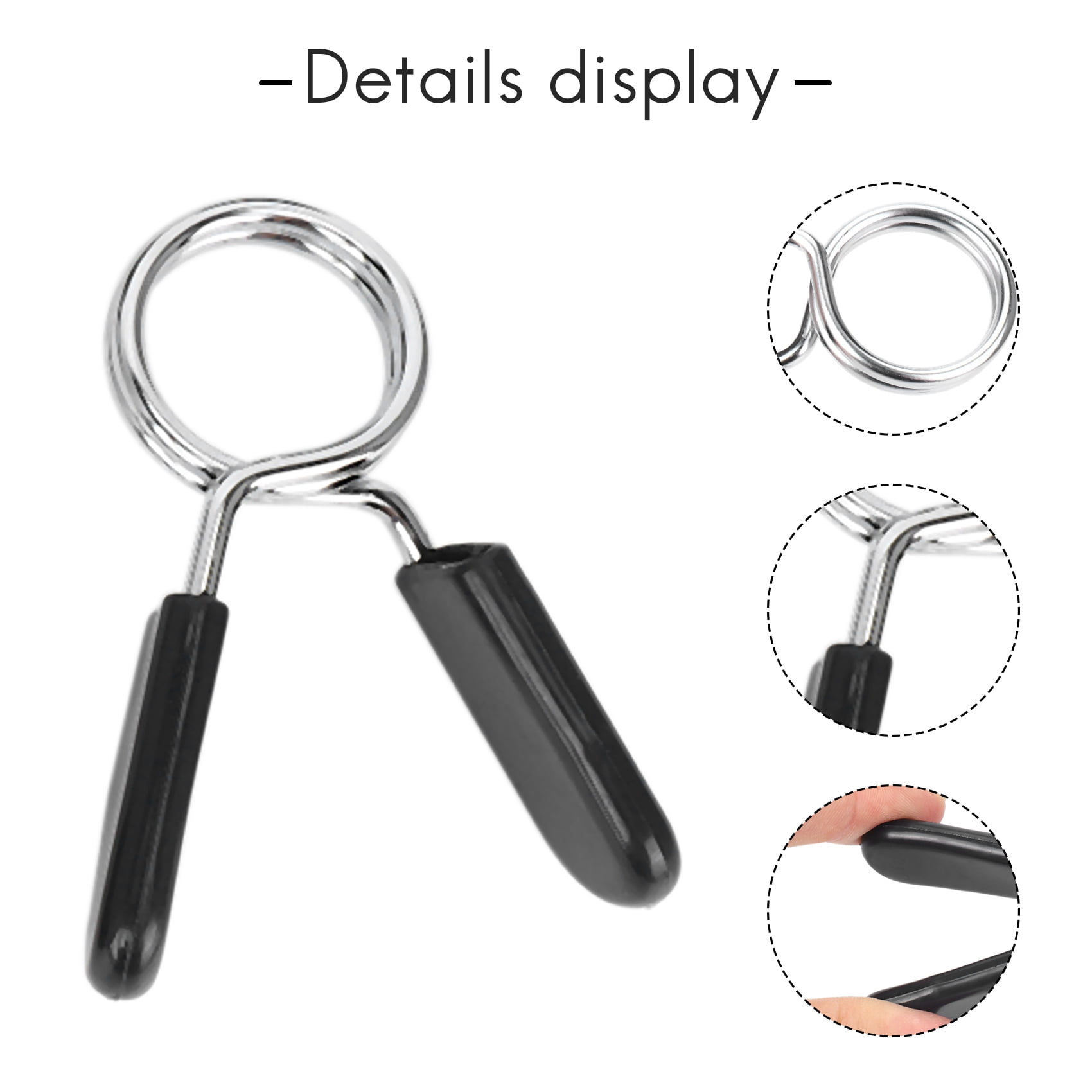 AQOS Lot De 4 Colliers De Serrage Pour Haltères 28 Mm - Verrouillage Disques 28 Mm - Pinces De Fixation - Pinces à Poids - Bloqueurs De Poids - Pince Pince - Bloqueurs Barre 28 Mm