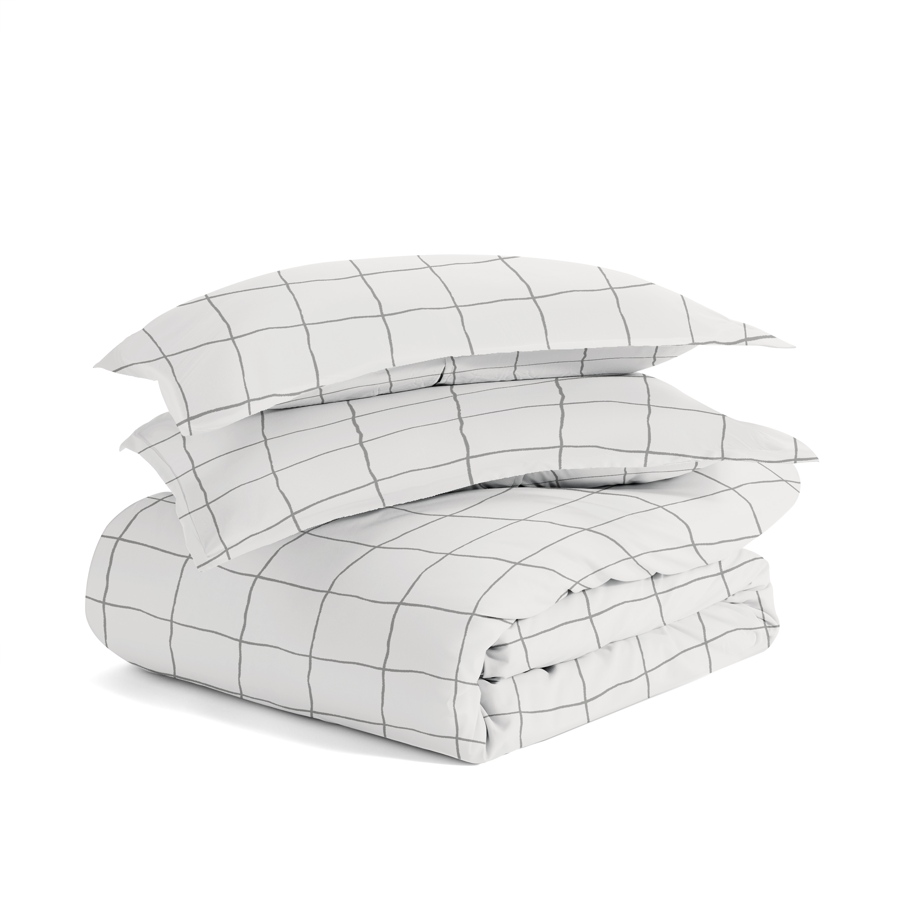 Made Supply Co. 2 Piece Hypoallergenic Oversized Grid Print Comforter Set with Shams, Twin/Twin XL - image 4 of 4