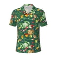 thumbnail image 2 of Daiia Vegan Pattern Men’s Polo Shirts,Solid Deck Shirt,Classic Fit, Breathable Cotton Polo for Casual and Sport Wear-Small, 2 of 9