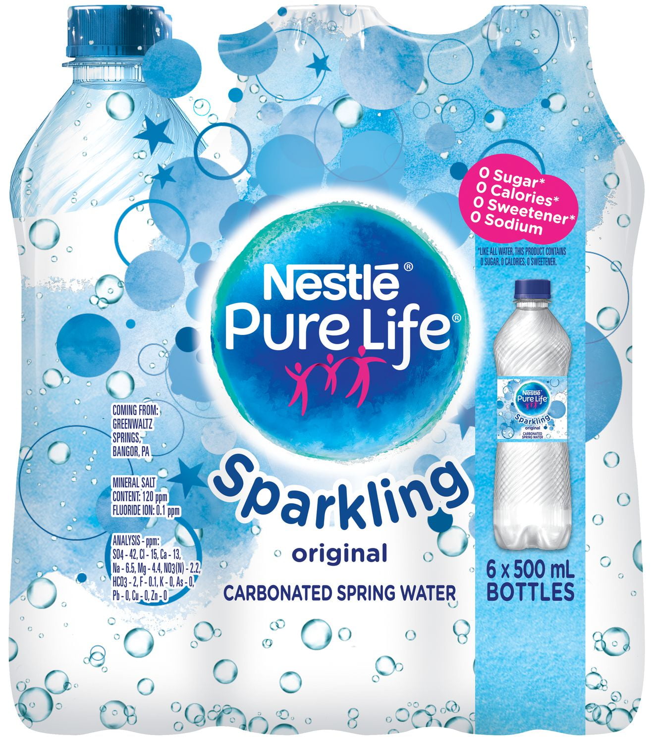 Nestle Pure Life Sparkling Carbonated Spring Water - Original