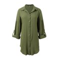 thumbnail image 4 of Robe d'Été pour Femmes Manches Courtes Poche Irrégulière Robe Chemise avec Poches, 4 of 8