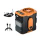 thumbnail image 4 of Ventilador de cintura con linterna, ligero, portátil, para colgar en cuello, ideal para correr, hacer ejercicio, de construcción y acampar. Naranja y negro, 4 of 8