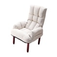 thumbnail image 3 of Sofá Silla Respaldo Ajustable Colamx Sillón con Respaldo Alto para Oficina Cómoda Hogar Blanco, 3 of 8