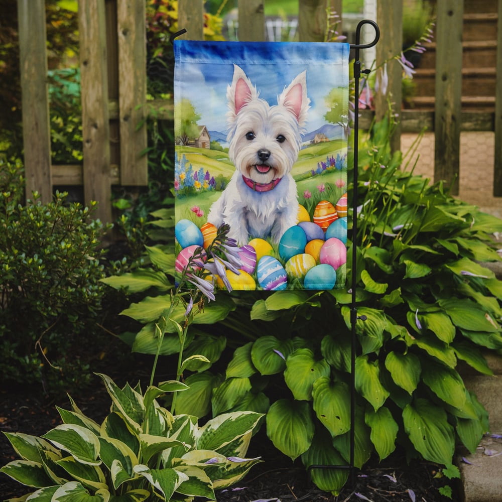 Westie Easter Egg Hunt Garden Flag 11.25 in x 15.5 in