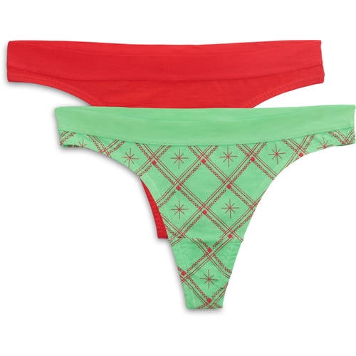 Fruit of the Loom Ladies' Cotton Stretch Thongs, 2 pack