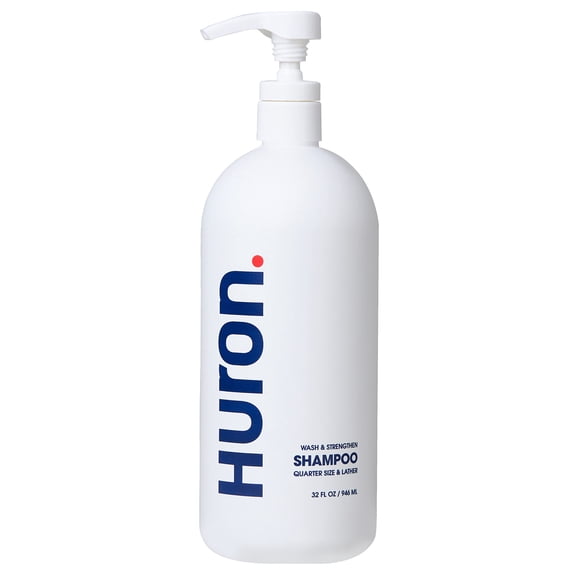 Huron Men's Shampoo - Champú diario para hombre con aroma fresco mantiene el cabello lleno y fuerte - Champú nutritivo para el cabello de los hombres con aceite de argán y vitaminas E y B7-32oz