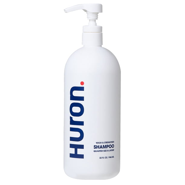 Huron Men's Shampoo - Champú diario para hombre con aroma fresco mantiene el cabello lleno y fuerte - Champú nutritivo para el cabello de los hombres con aceite de argán y vitaminas E y B7-32oz
