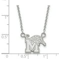 thumbnail image 3 of 14k White Gold LogoArt University of Memphis Small Pendant 18 inch Necklace Q4W011UMP-18, 3 of 4