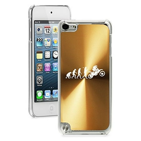 Dirt Rider Accessories - For Apple iPod Touch 5th / 6th Generation Hard Back Case Cover Evolution Dirt MX Rider (Gold)