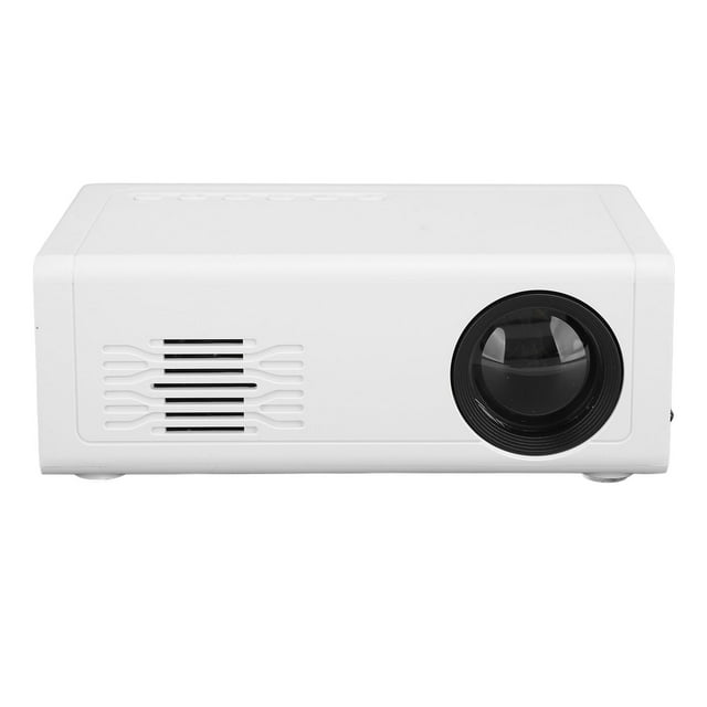 Projecteur Portable, Résolution 200LM 1080P, Ratio d'Aspect 4:3, Distance de Projection 60 Pouces, Haut-Parleur Intégré, Interface Multimédia USB, HD pour Téléphone Intelligent Tablette Ordinateur Portable
