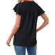 thumbnail image 5 of Guardurnaity Elegante camisa de gasa con cuello en V, duradera y elegante para el diario, camisa de tela de ajuste cómodo, camisa corta elegante Prendas para la parte del cuerpo negro XXL, 5 of 6