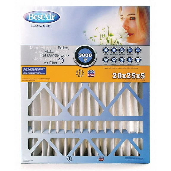 Bestair Pro FurnAirCleanerFilter,MERV 13,20x25x5,2PK  CB2025-13C