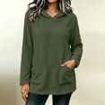 thumbnail image 6 of Miqool Womens Fleece Lined Hoodies Fall Winter Long Sleeve Pullover Tops Loose Fit Hooded Sweatshirt with Front Pockets, 6 of 8