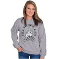 thumbnail image 4 of Cease The Day Skull Dagger Tattoo Unisex Plus Fleece Graphic Sweatshirt Brisco Brands 2X, 4 of 5