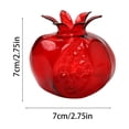 thumbnail image 3 of Jarrón de cristal de granada para flores frescas y plantas hidropónicas, decoración de mesa de textura roja regalo para salón, comedor y oficina, 3 of 6