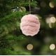 thumbnail image 5 of Adorno navideño de bola de terciopelo peludo de 6 cm | Decoración navideña de poliéster suave en morado, rosa y beige | Decoración ligera para colgar en el árbol | Adorno de corona | Regalo navideño, 5 of 6