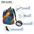 thumbnail image 4 of Naloa Vibrant Rainbow Parrot Fantasy Canvas Backpack for Men Women Rucksack Casual Travel Daypack College Tote Satchel Bookbag for Teens-Medium, 4 of 7