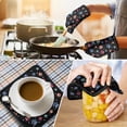 thumbnail image 4 of Black Dog Paw Footprint Kitchen Oven Mitt and Pot Holder Sets 2 Pcs for Baking, Cooking and Grilling, Heat Resistant Up To 392 °F, 4 of 7