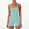 thumbnail image 2 of DHFJKG Womens Seamless Yoga Romper Adjustable Spaghetti Strap Gym Outfit Fitness Athletic Workout Short Jumpsuits Square Neck Stylish Onesie, 2 of 4