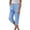 01_Blue, variant on Women's Effortless Everyday Wide Leg Casual Pants With Elastic Waist Solid Color Comfort Fit Long Trousers