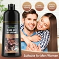 Black Hair Dye Shampoo 3 in 1 for Gray Hair, Herbal Hair Dye Natural ...