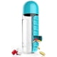 thumbnail image 4 of Botella de agua de 600ml con pastillero organizador 2 en 1, caja planificadora portátil de 7 días, contenedores para medicamentos de viaje, 4 of 7