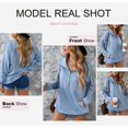 thumbnail image 2 of Chandails en Molleton à Manches Longues pour Femmes Col Quart 1/4 Zip Pull Décontracté Uni avec Poches (S-2TG), 2 of 6