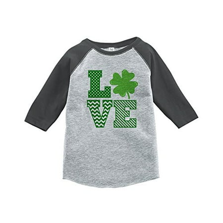 

7 ate 9 Apparel Kids St. Patricks Day Grey Raglan Tee