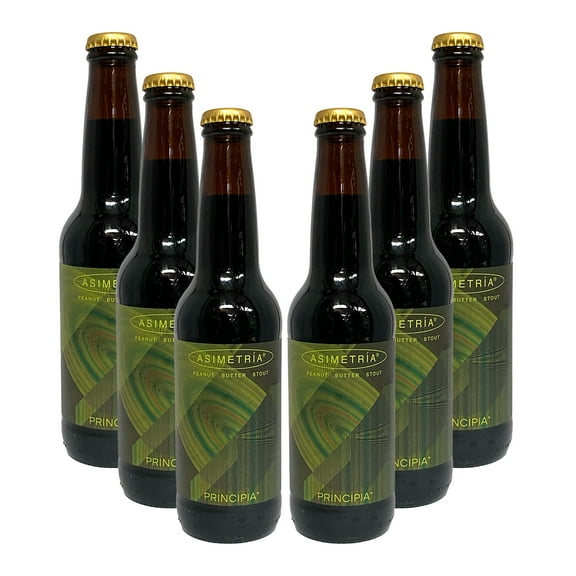 Six Pack Cerveza Artesanal Principia Asimetría 355 ml Stout