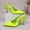 Green, variant on heels for women T-Bar closed toe Closed Toe T-Strap High Arch heeled sandals High Heel Stability Arch Support Thin