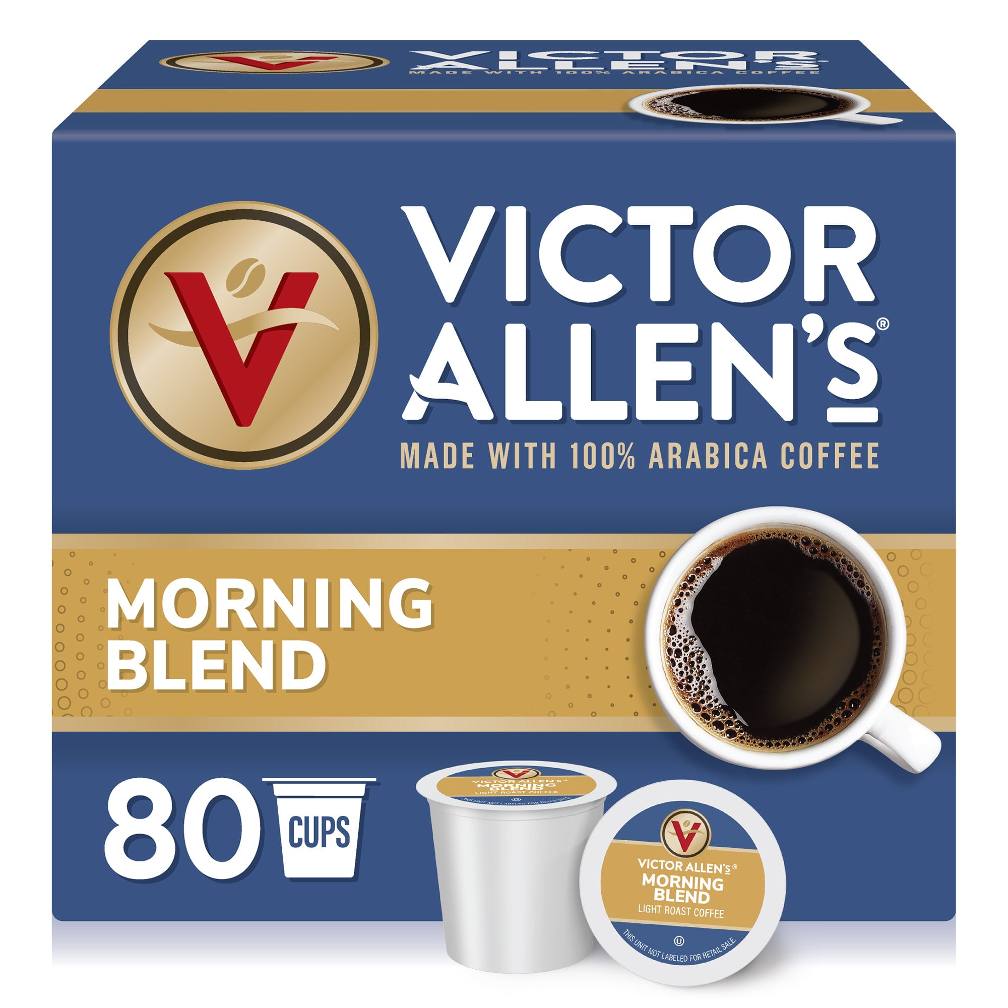 Victor Allen's Coffee Morning Blend Single Serve K-Cup Coffee Pods, Light Roast, 12 Count