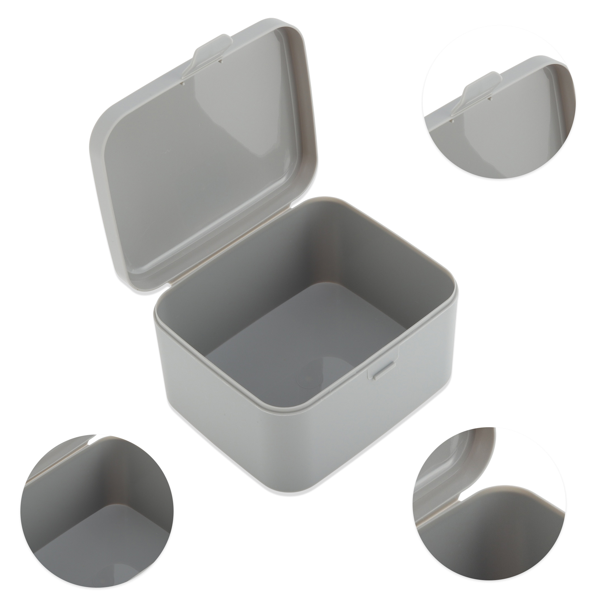 Unique Bargains Simple and Portable Jewelry Box Organizer for Travel Gray