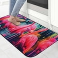 thumbnail image 4 of ONETECH Flamingos Palm Trees Abstract Brush Strokes Square Floor Mat Indoor Outdoor Front Door Mat Outdoor Entrance for Home Entrance Outside Entry 19.68*47.24 in, 4 of 6