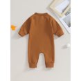thumbnail image 5 of Western Baby Girl Boy Clothes Cow Print Long Sleeve Zipper Romper 3M 6M 12M Bodysuit Crewneck Jumpsuit Fall Winter Outfit, 5 of 9