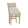 thumbnail image 2 of Pemberly Row Pad Back Wood Set of Two Folding Chairs in Graywash, 2 of 20