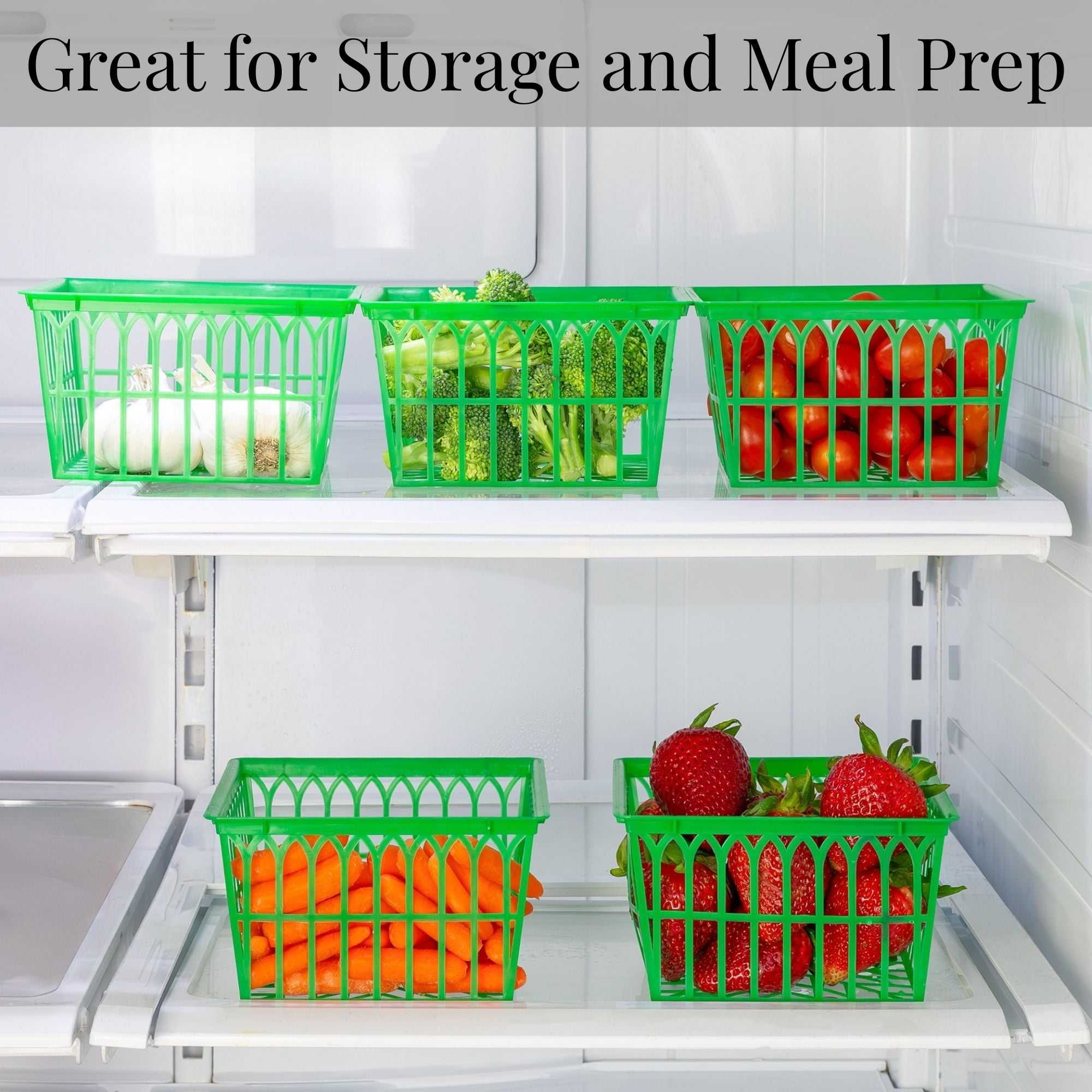 Cornucopia Brands Quart Plastic Berry Baskets (48-Pack), 5.6-Inch Berry Boxes w/Open-Weave Pattern, Ideal for Summer Picking & Crafts!