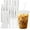 16 oz, variant on PETGLE 100 Pack 16 oz Clear Plastic Cups with Lids and Straws, Disposable Plastic Coffee Cups with Lids for Iced Coffee, Cold Beverages, Smoothies and To-Go Drinks