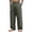 Army Green, variant on Cotton Linen Pants for Men Elastic Waist Drawstring Loose Lightweight Full Length Pants Casual Loungewear Trousers