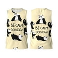 thumbnail image 2 of Gaeub Panda Doing Yoga Men's Mesh Basketball Jersey, Quick-Drying Sleeveless Top S-4XL, Loose Muscle Tank Top -Large, 2 of 9