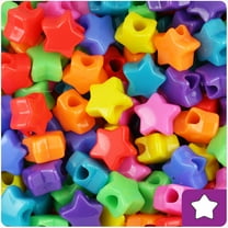 BeadTin Circus Mix Opaque 13mm Star Pony Beads (250pcs)